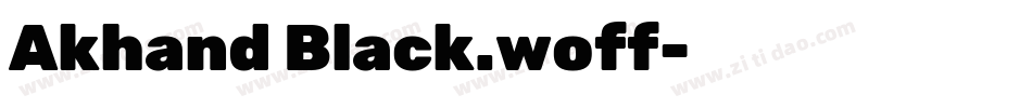 Akhand Black.woff字体转换